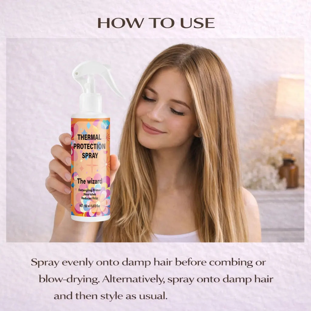 Thermal Protection Spray for Hair Heat Protector Serum Protect Hair From UV Damaged Moisturizing Hair-care Conditioner for Women Peaceful Pleasures Health and Wellness