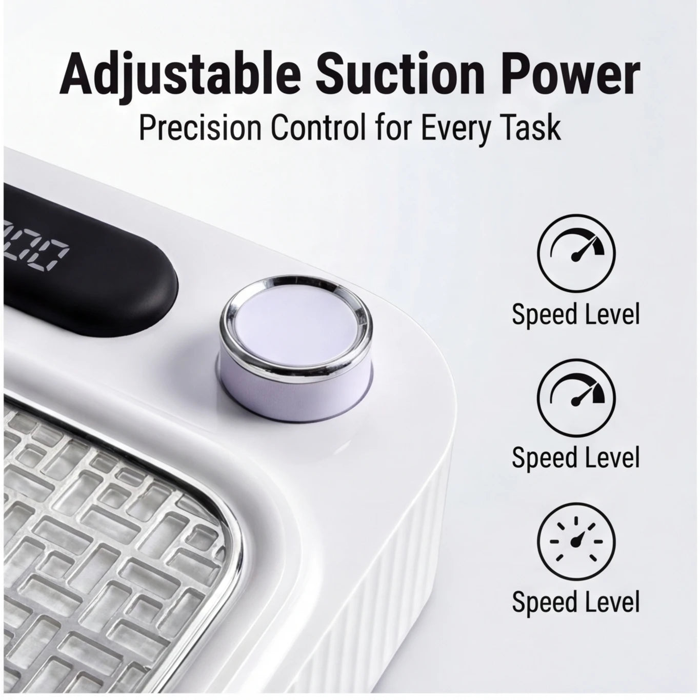 Reusable Filter Low Noise Nail Dust Vacuum – Professional Collector for Gel Art Polish, Salon Equipment Peaceful Pleasures Health and Wellness