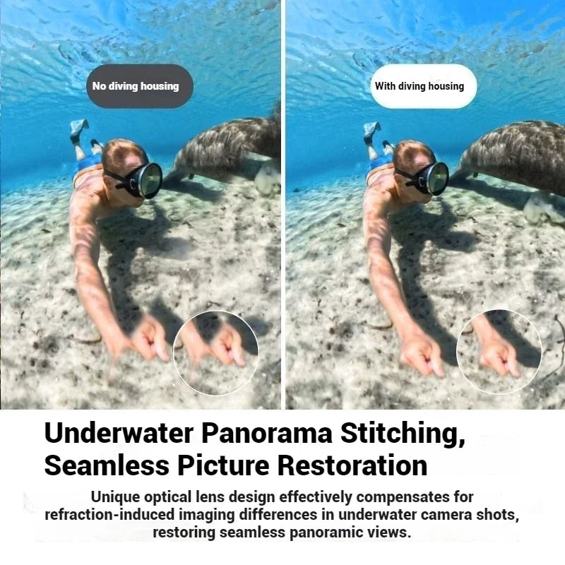 Waterproof Dive Case for Insta360 X5 X4 X3 – 50m Housing