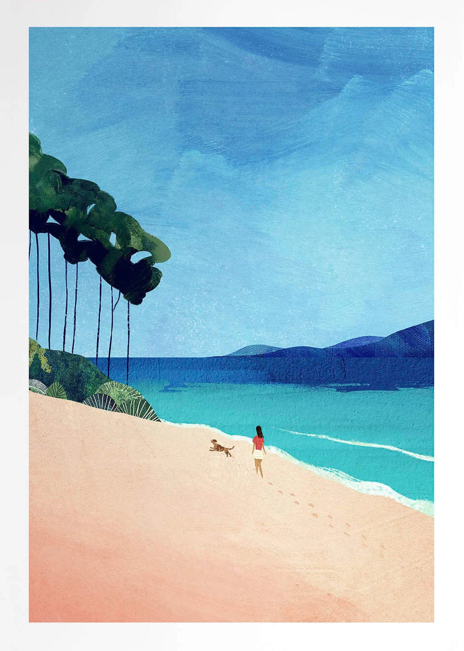 Canvas Painting Wall Art Picture Simple Outdoor Summer Beach Scenery Poster Sunset Surfers Swimming Ocean Living Room Home De Peaceful Pleasures Health and Wellness