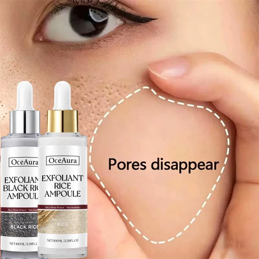 Black & White Rice Exfoliating Brightening Serum – Hyaluronic Acid Brightening Face Serum Oasis Select