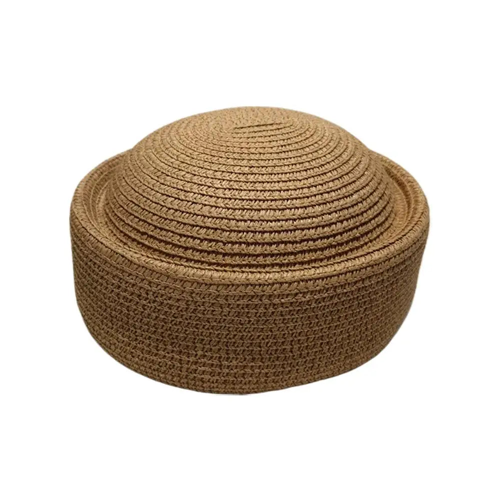 Women's French Retro Straw Sun Hat – Breathable Beach Beret