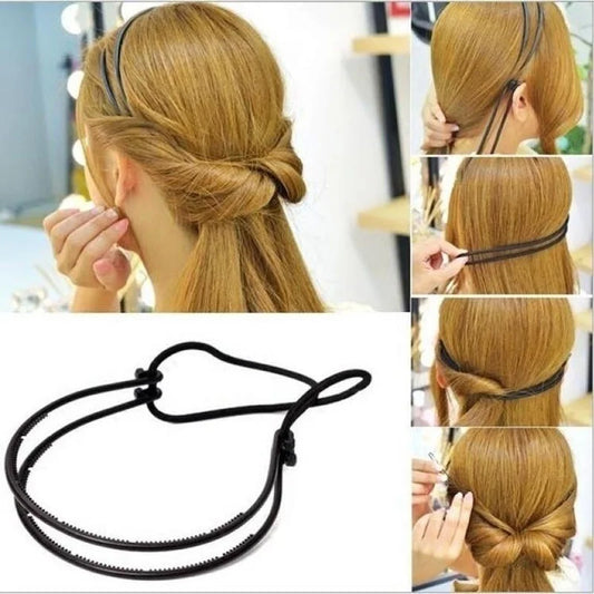 Fashion Women Girl Double Layer Adjustable Head Hair Hoop Elastic Peaceful Pleasures Health and Wellness Default Title