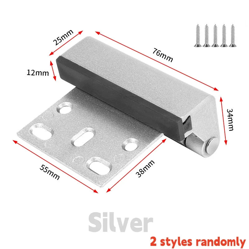 Home Security Door Lock with Screws,Childproof Door Reinforcement Locks, 3 Inch Stop for Inward Swinging Door,Upgrade Night Lock Peaceful Pleasures Health and Wellness Silver