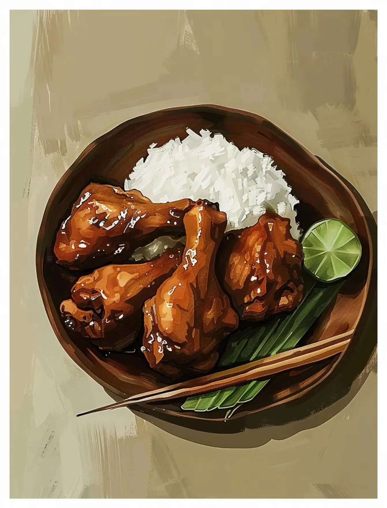 Philippines Street Food Canvas Wall Art | Unframed Poster