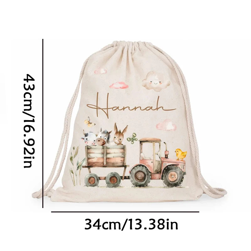 Personalized Dinosaur Drawstring Backpack | Kids Birthday Gift Bag Kids Drawstring Backpack Peaceful Pleasures Health and Wellness