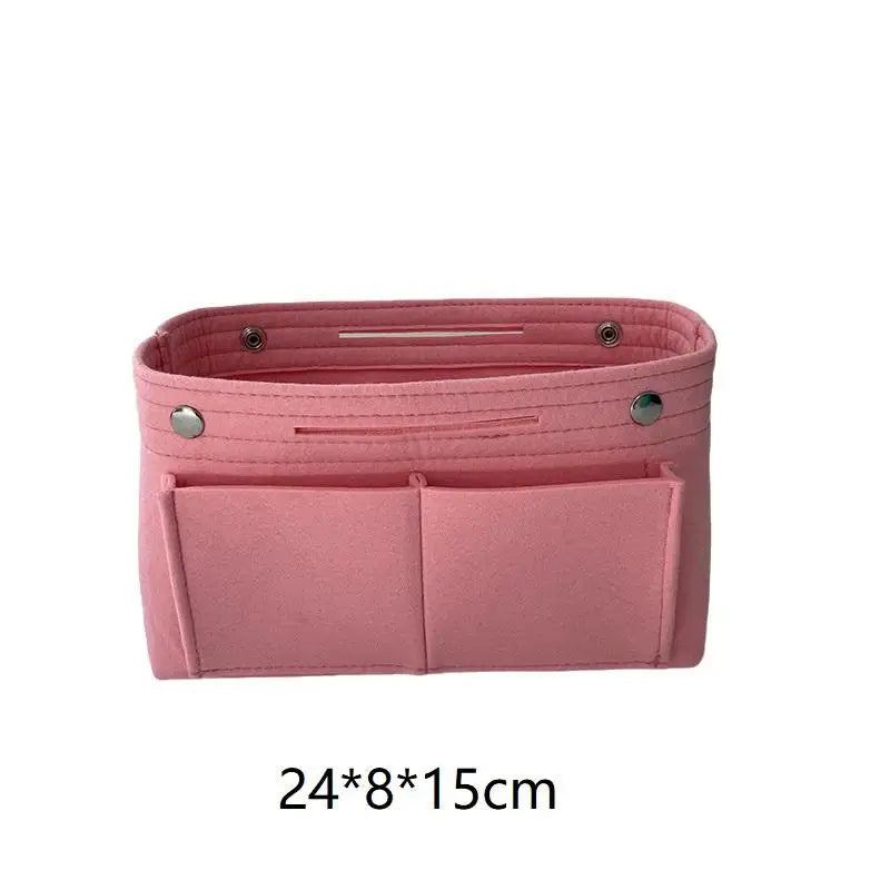 Felt Insert Bag Organizer | Multi-Pocket Travel Cosmetic Tote