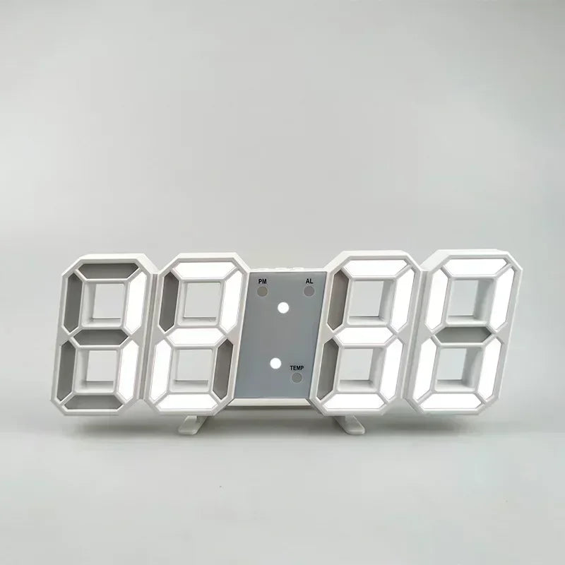 LED Digital Alarm Clock | Wall & Desk | 3-Level Brightness