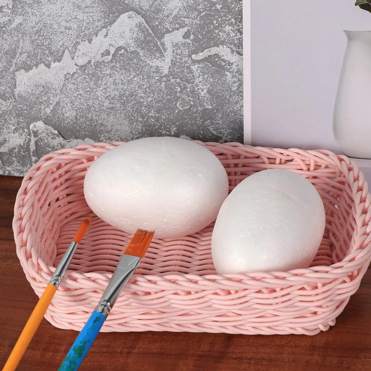 50Pcs Egg Foam White 3Cm Painting DIY Easter Craft Decoration Festival Home Use Egg Foam Painting Crafts Eggs Decoration Peaceful Pleasures Health and Wellness