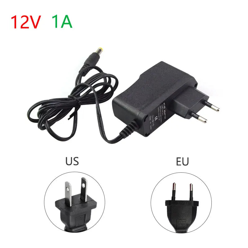 DC12V Universal Power Supply Transformer AC 100-240V to DC 12V Converter Charger Adaptor EU US 1A 2A 3A For LED Lighting Peaceful Pleasures Health and Wellness