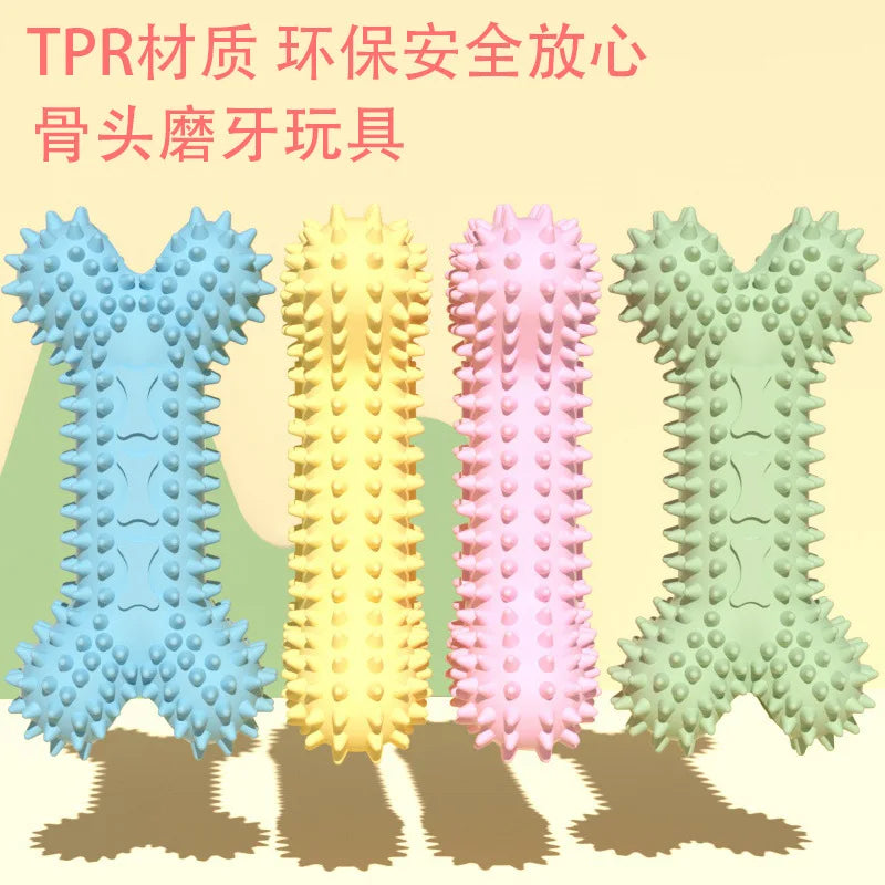 Durable TPR Bone Dog Chew Toy for Teething Puppies
