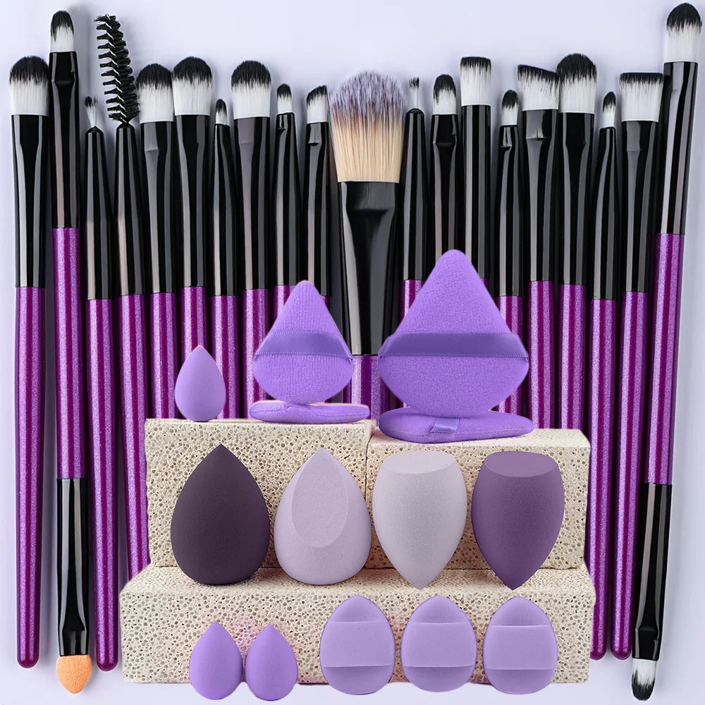 RUNTOIN 20Pcs Makeup Brush Set – Foundation, Blush & Eye