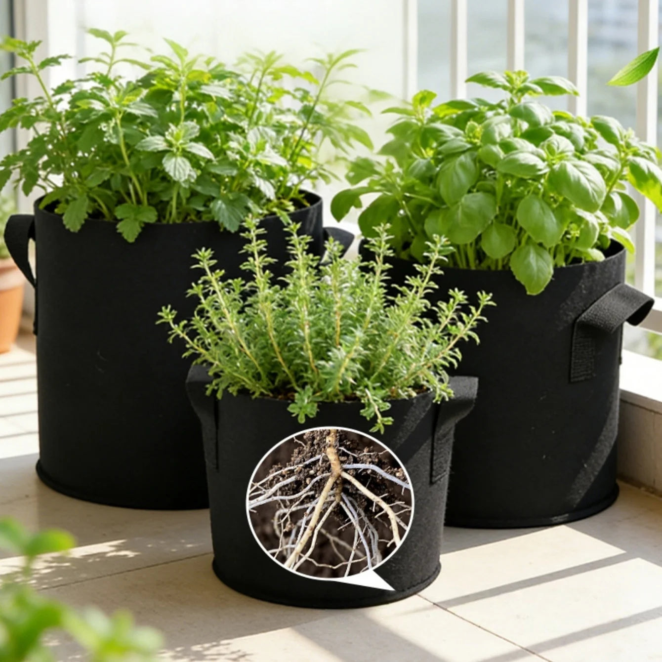 2-Pack Box-Style Tomato Planting Bags | Non-Woven Fabric Fabric Grow Bags Peaceful Pleasures Health and Wellness