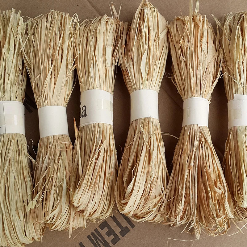 50pc Natural Raffia Rope Set – Wedding Gift Wrapping & DIY Decor