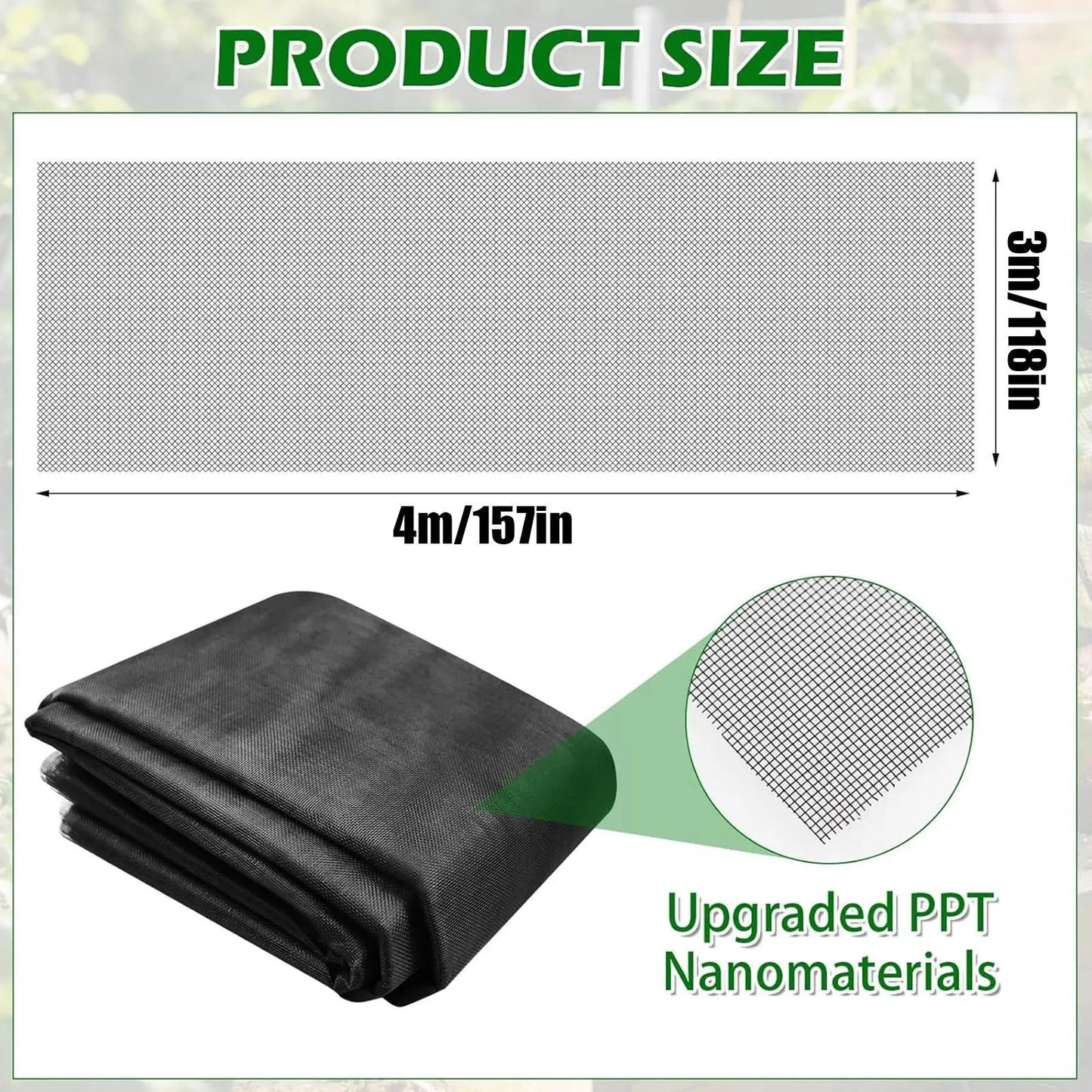3x6m/3x4m Garden Protection Net Screen Mesh Vegetable Protector Garden Protector Mesh for Vegetables Fruits Patio Pavilion Yard Peaceful Pleasures Health and Wellness