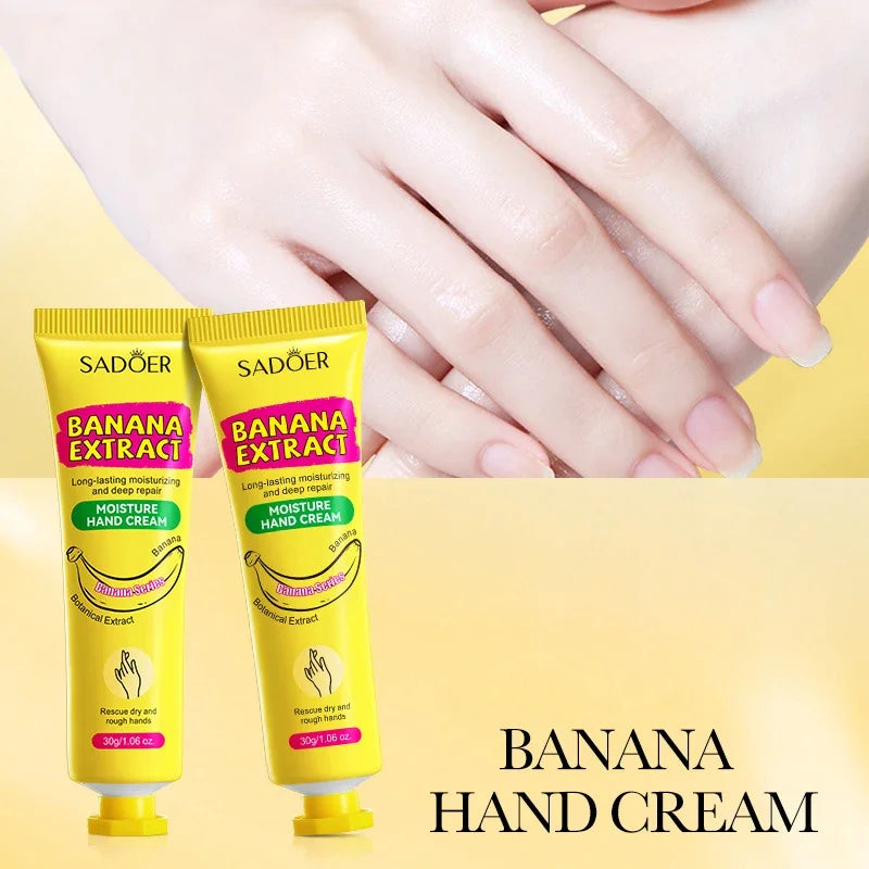 Sadoer Banana Hand Cream – Moisturizing & Brightening Set