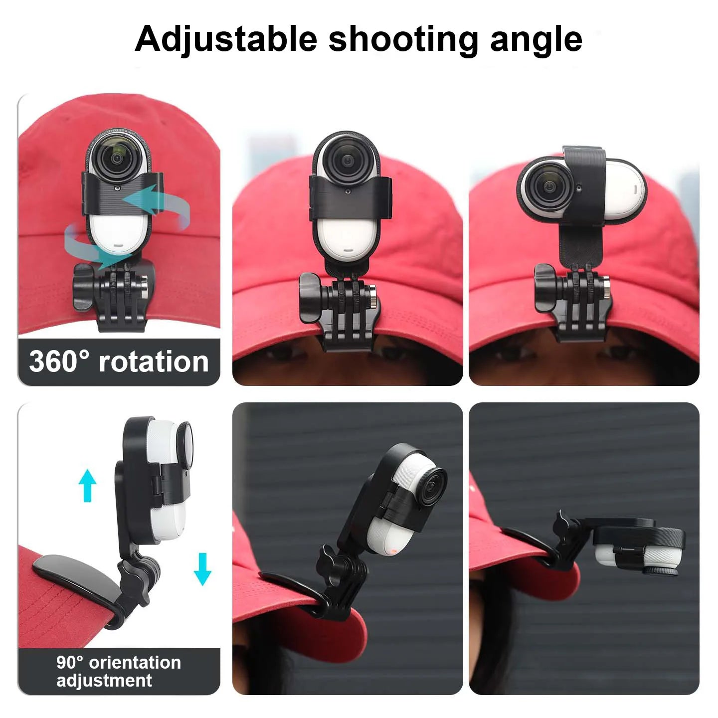 Wristband Monitoring And Precise Control For Insta360 GO3/3S Hat Clip Action Camera Baseball Cap Brim Clip Fixing Bracket Peaceful Pleasures Health and Wellness