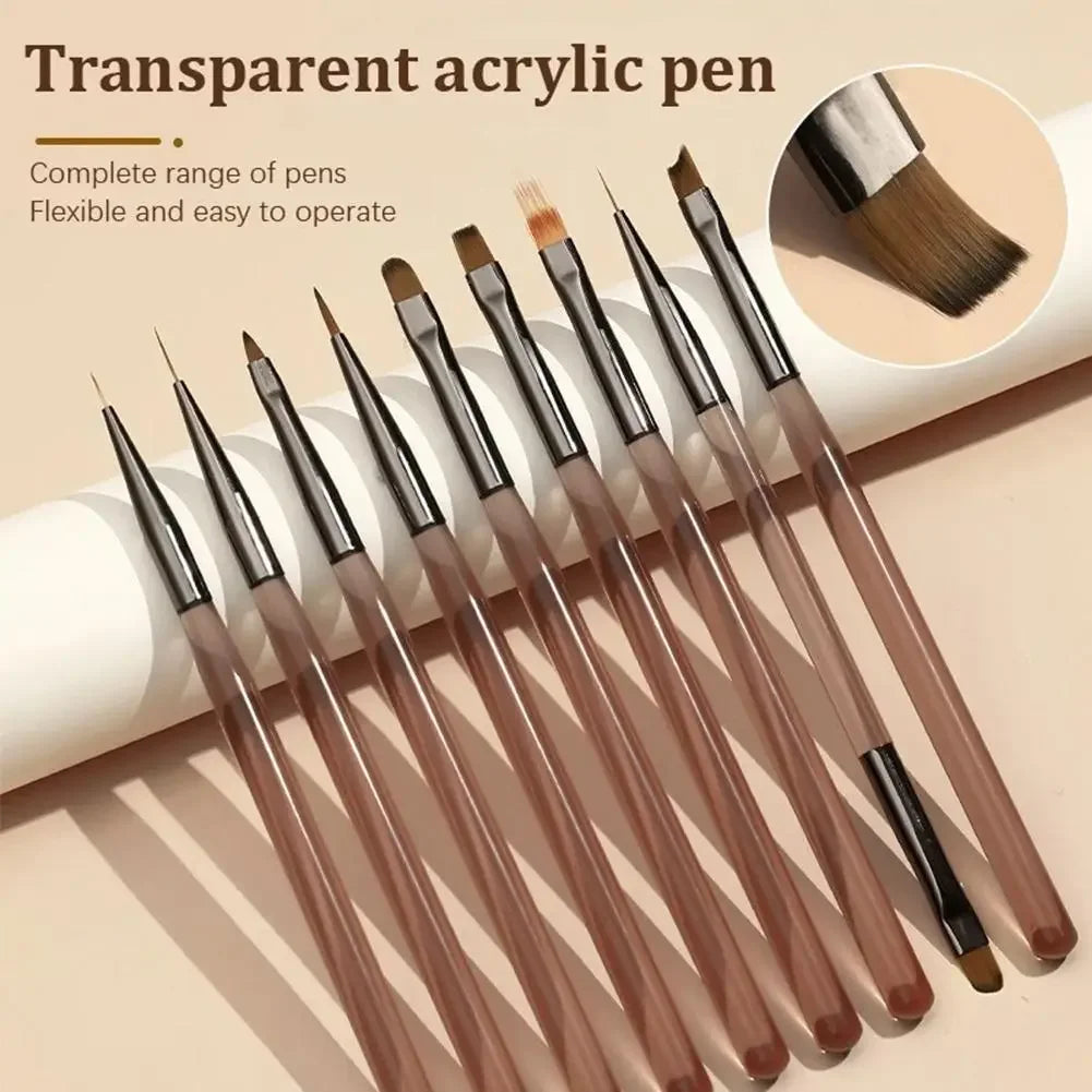 Fine Detail Nail Art Paint Brush Set Nail Art Tools Peaceful Pleasures Health and Wellness