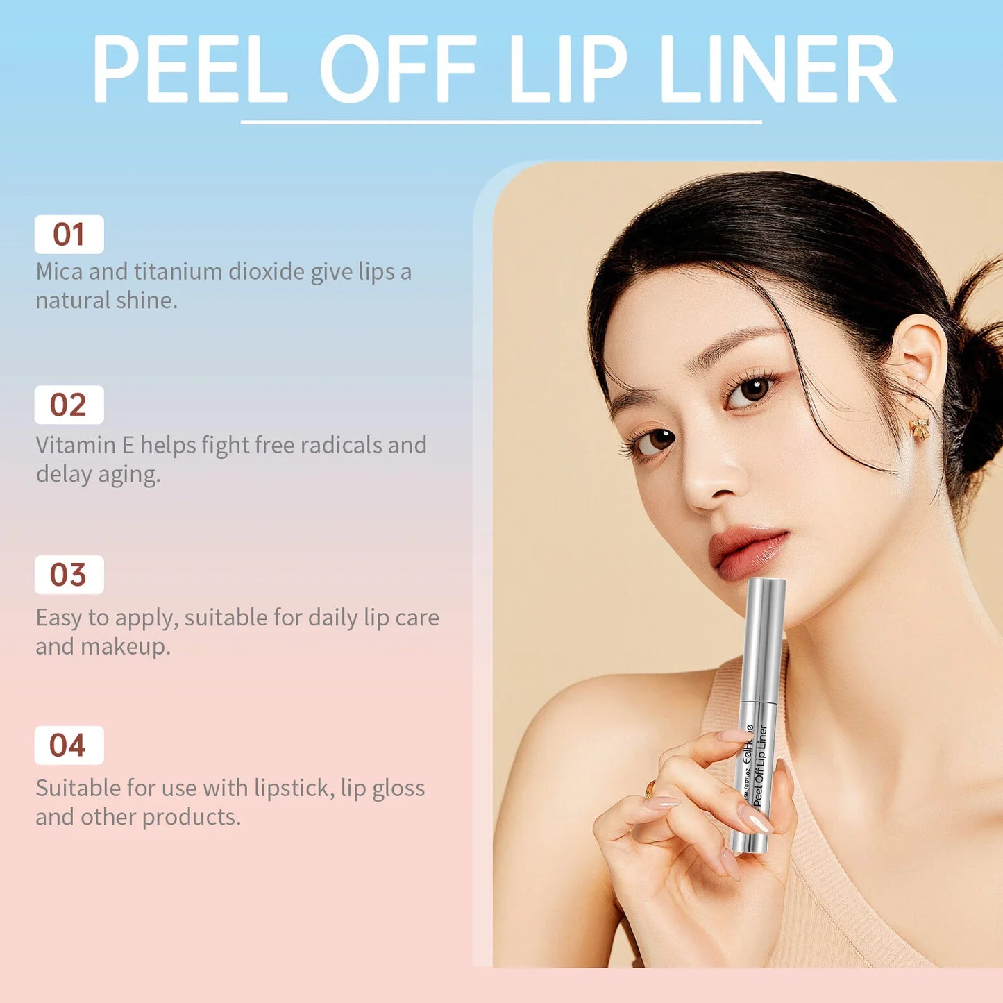 Eelhope Peel-Off Lip Liner – Waterproof Matte Tint Lip Stain