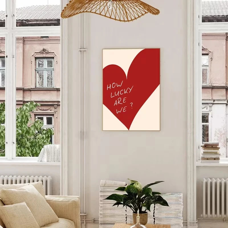 Romantic Heart Canvas Wall Art Print | Home Decor Poster