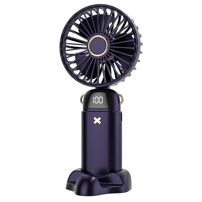 Mini Portable Fan 5-Speed USB Handheld & Neck Fan with Stand