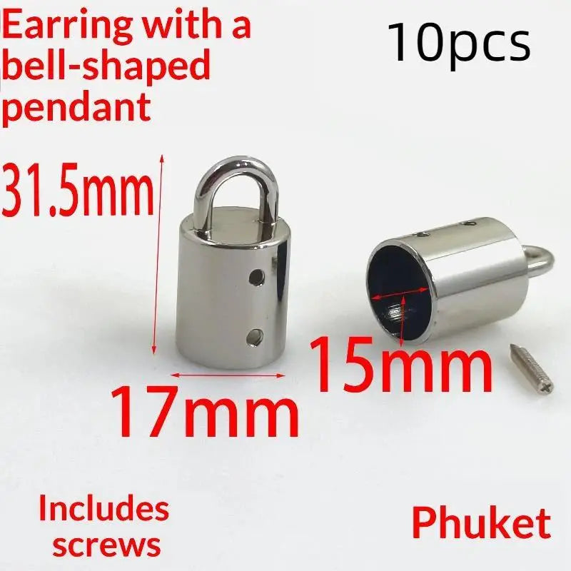 10Pcs 15mm Stainless Steel Cord End Locks | Bag DIY Hardware