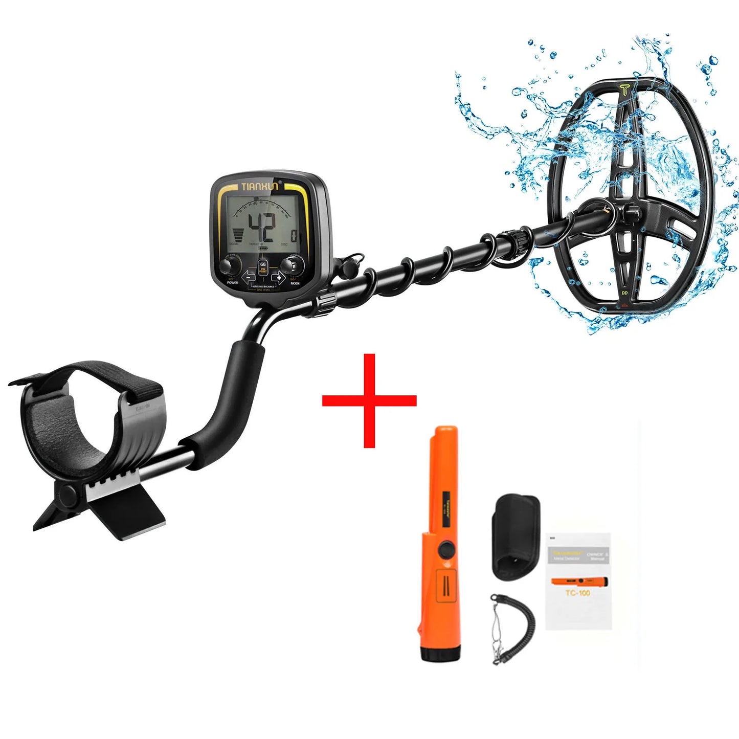 Professional TX-850 Gold Metal Detector High Performance Underground Treasure Super Stable Modes New Hunter LCD Screen Display Peaceful Pleasures Health and Wellness With GP-point