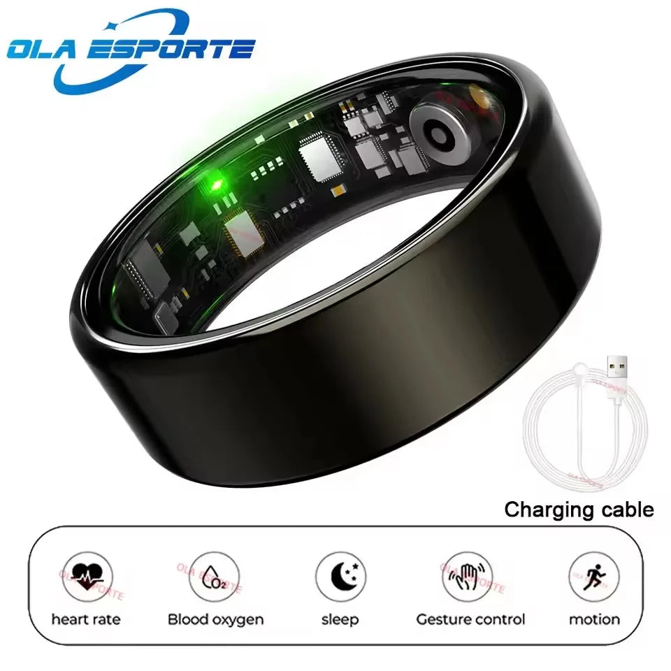 Smart Ring Bluetooth Call Heart Rate Blood Pressure Monitor Men Womenes Smartring 5ATM Waterproof Health Multi Sports Ring 2025 Peaceful Pleasures Health and Wellness Black 8