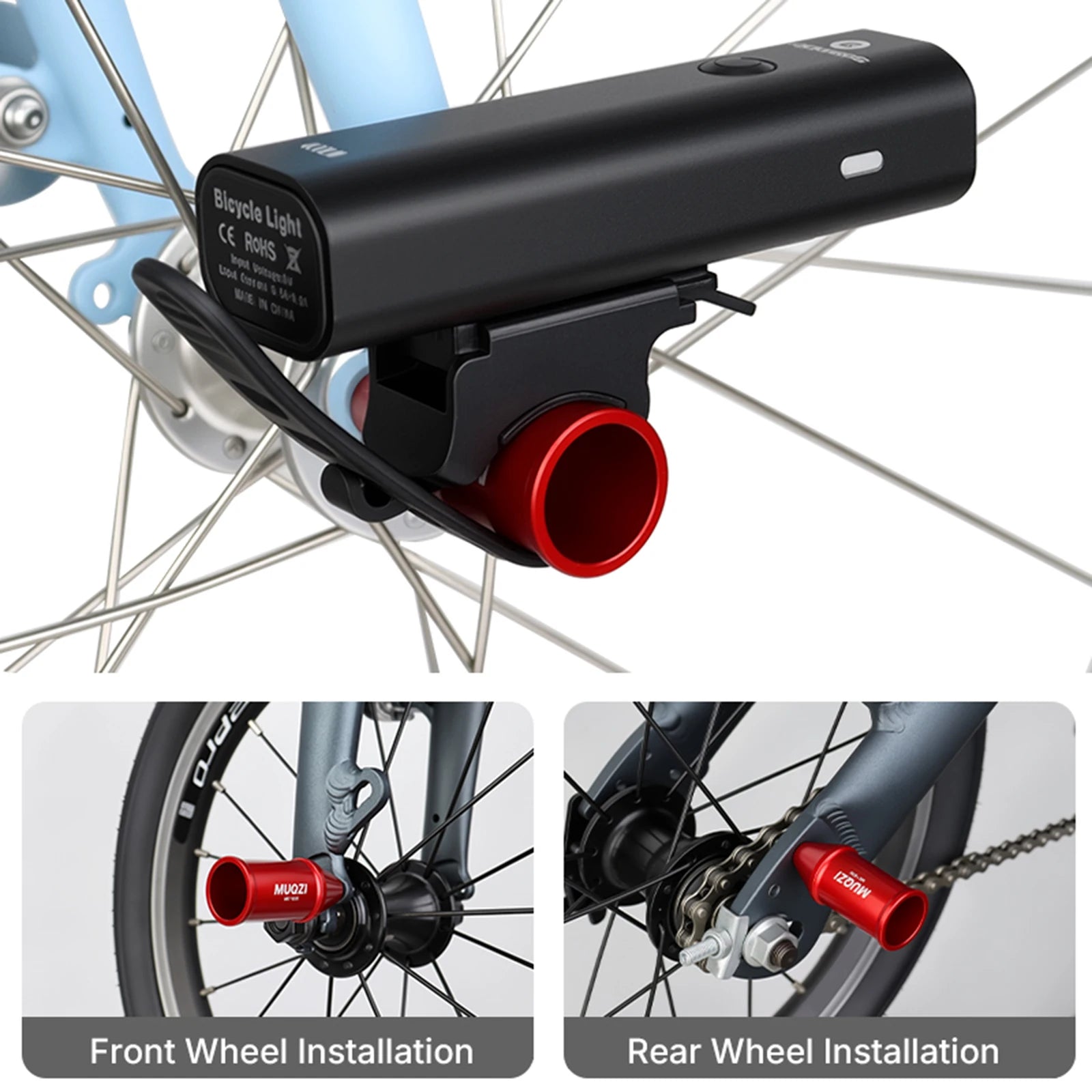 Bicycle Headlight Bracket with M5 Bolt Bike Light Mount Holder Aluminum Alloy Bike Light Mounting Bracket Accessorie for Cycling Peaceful Pleasures Health and Wellness