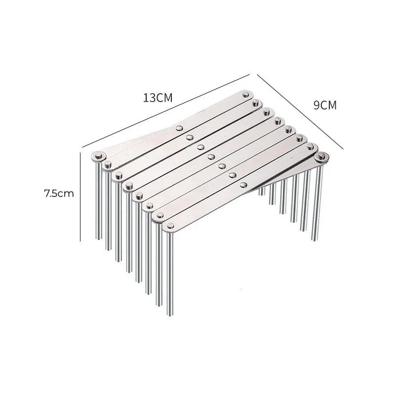 Foldable Stainless Steel Dish Drying Rack & Kitchen Organizer