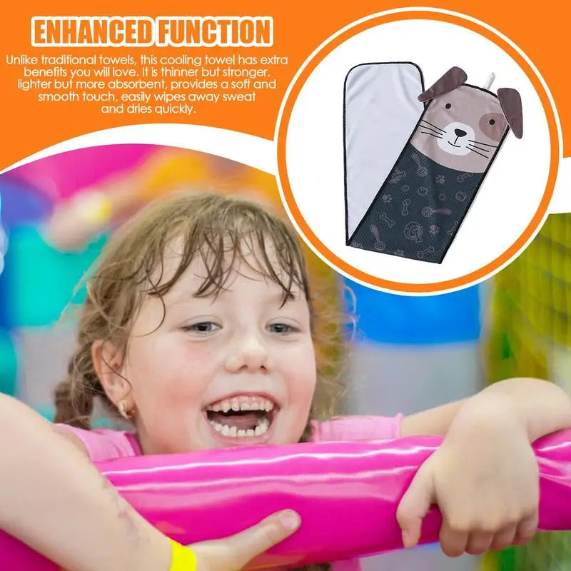 Kids Cartoon Cooling Towel | Boys & Girls Sports Towel