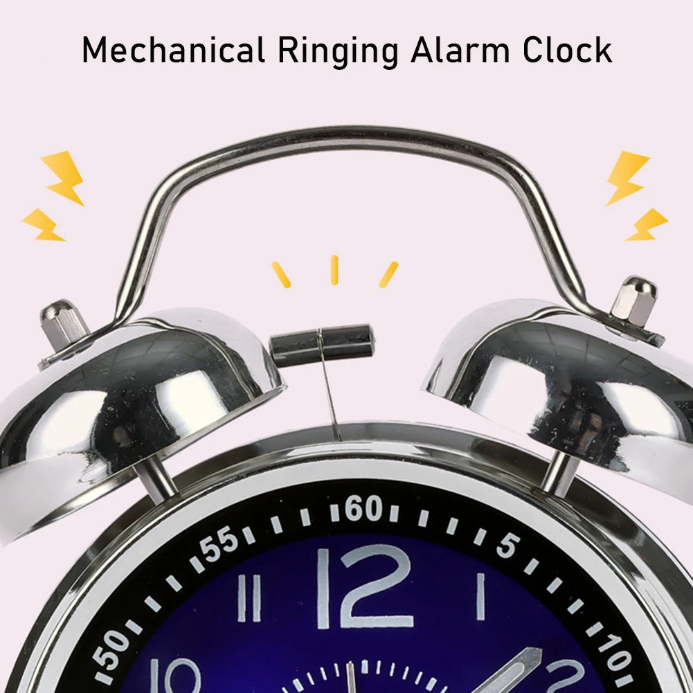 Twin-Bell Vintage Alarm Clock | Loud, Compact & Retro Vintage Alarm Clock Peaceful Pleasures Health and Wellness