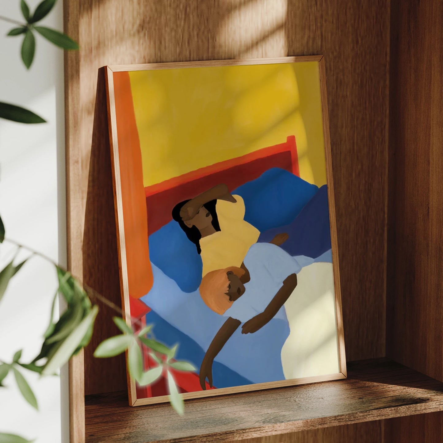Retro Two Girls Canvas Wall Art Print | Home Decor Poster