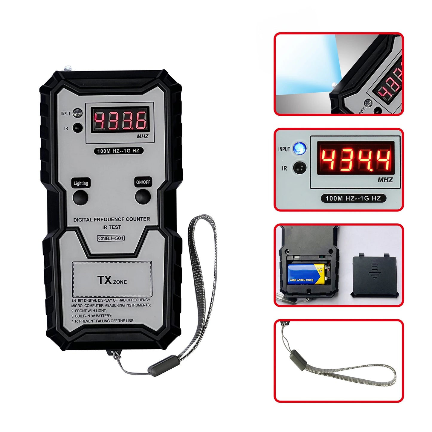 IR Infrared Wireless Remote Control Frequency Tester 100M–1GHz
