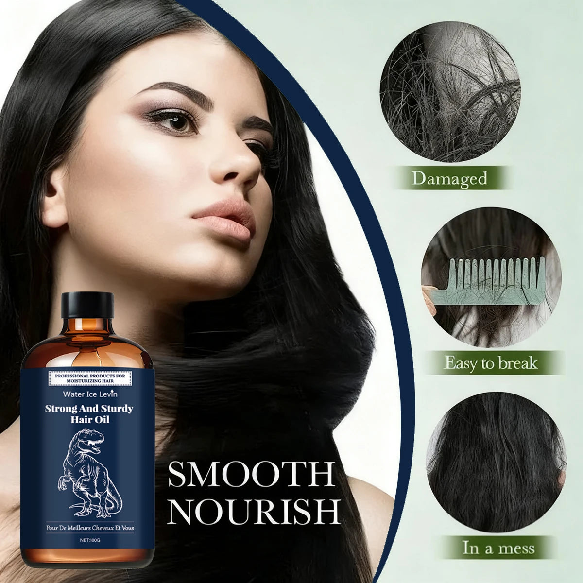 Hair Oil with Hyaluronic Acid, Olive & Coconut Oil | Soft & Shiny
