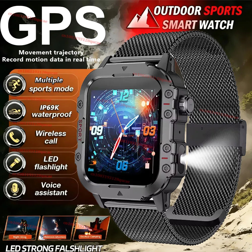 New Military Smart Watch Men IP68 5ATM Waterproof Outdoor Sports Fitness Tracker Health Monitor 2.01Inch BT Call Smartwatch Hw12 Peaceful Pleasures Health and Wellness Black Milan