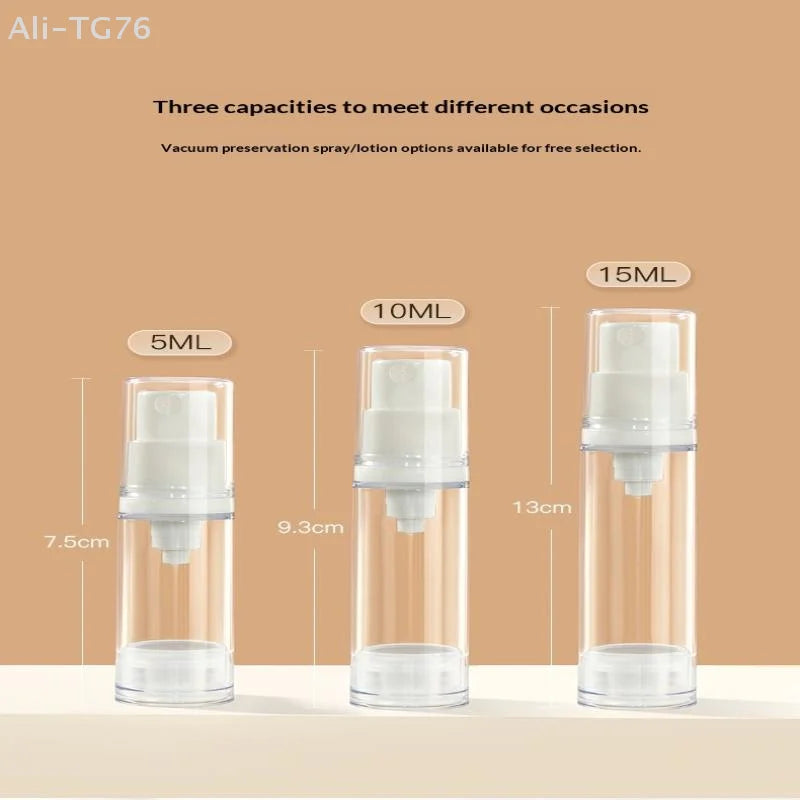 Airless Pump Bottle Set – Refillable Travel Containers 5/10/15ml