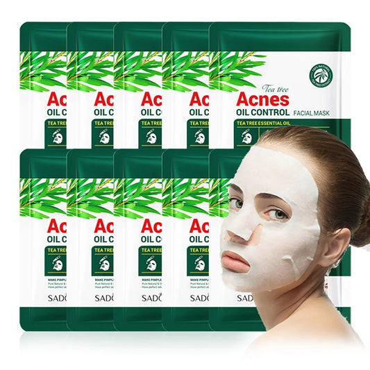 SADOER Tea Tree Acne Face Mask – Oil Control & Moisturizing Acne Sheet Mask Peaceful Pleasures Health and Wellness