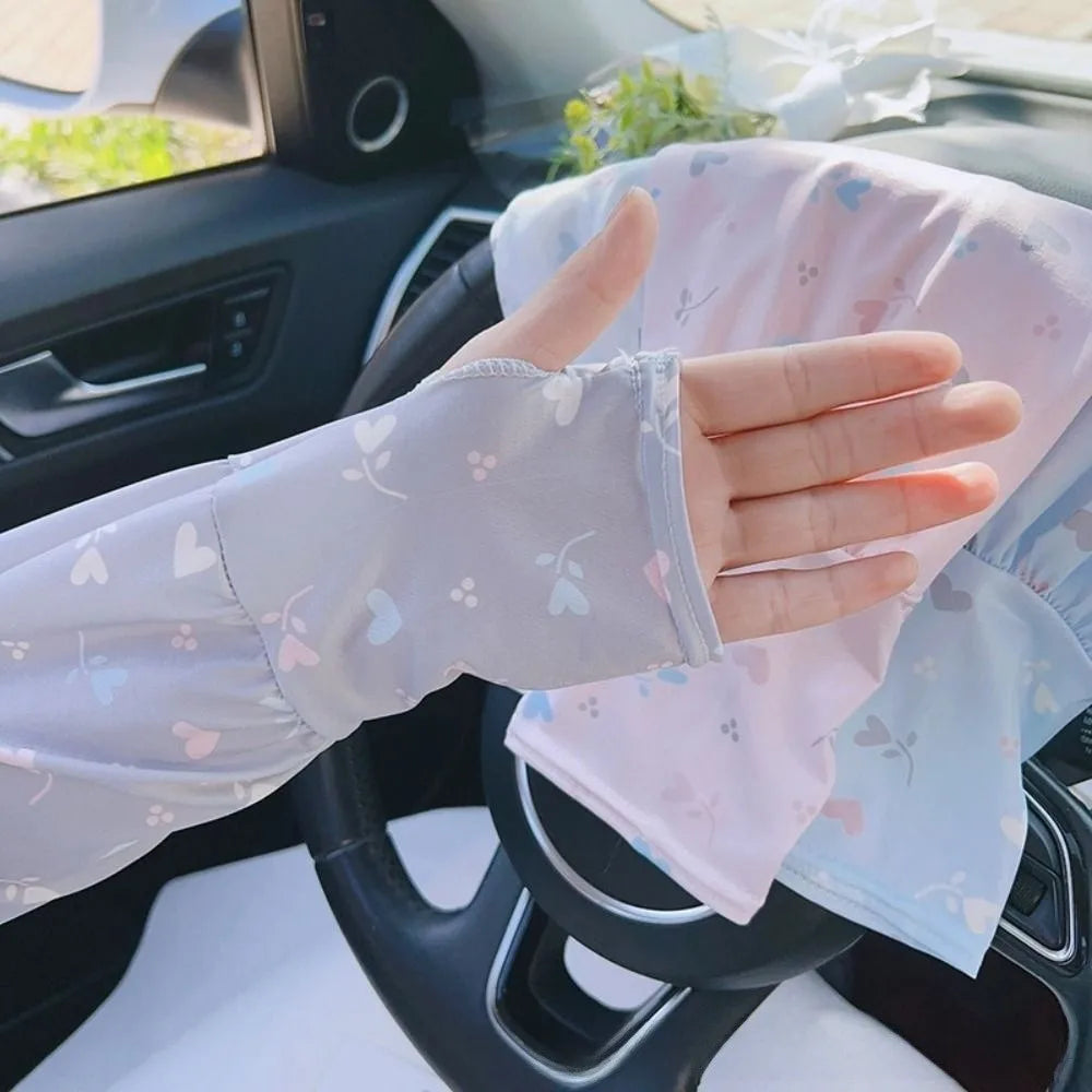 UPF 50+ Ice Silk Cooling Arm Sleeves – UV Sun Protection