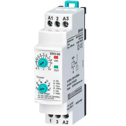 Dsp ERV-08 Digital Adjustable Timer Relay Compatible Industrial Peaceful Pleasures Health and Wellness Default Title