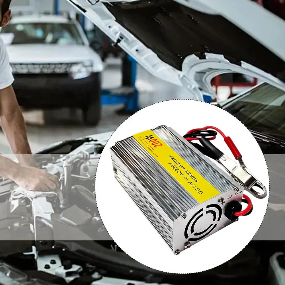 200W Car Power Inverter 12V to 220V AC with USB Port