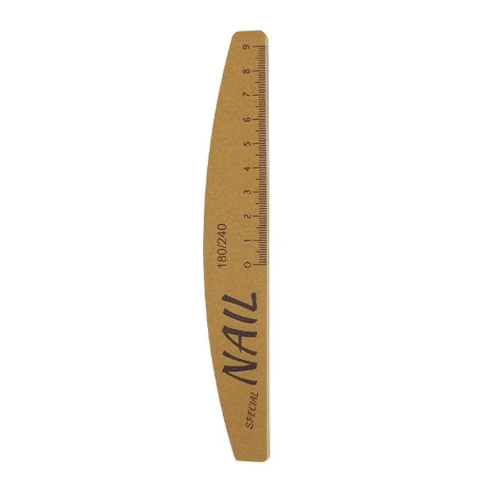 Dual-Sided Nail Files 100/150/180/240 Grit w/ Scale Guide