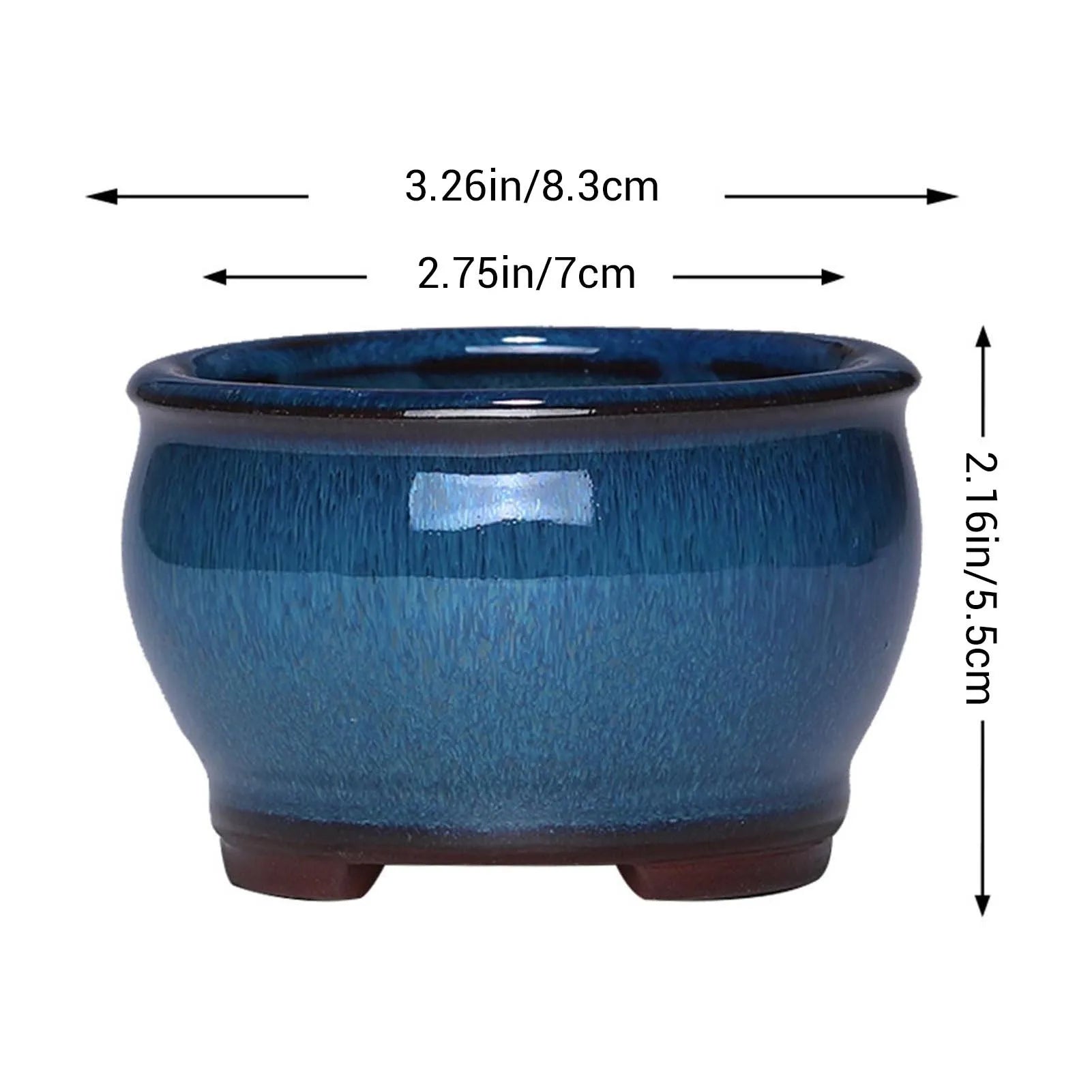 Ceramic Garden Planter Pots Ceramic Plant Pots with Drainage Holes for Indoor Flowers Cactus Herbs Aloes Peaceful Pleasures Health and Wellness