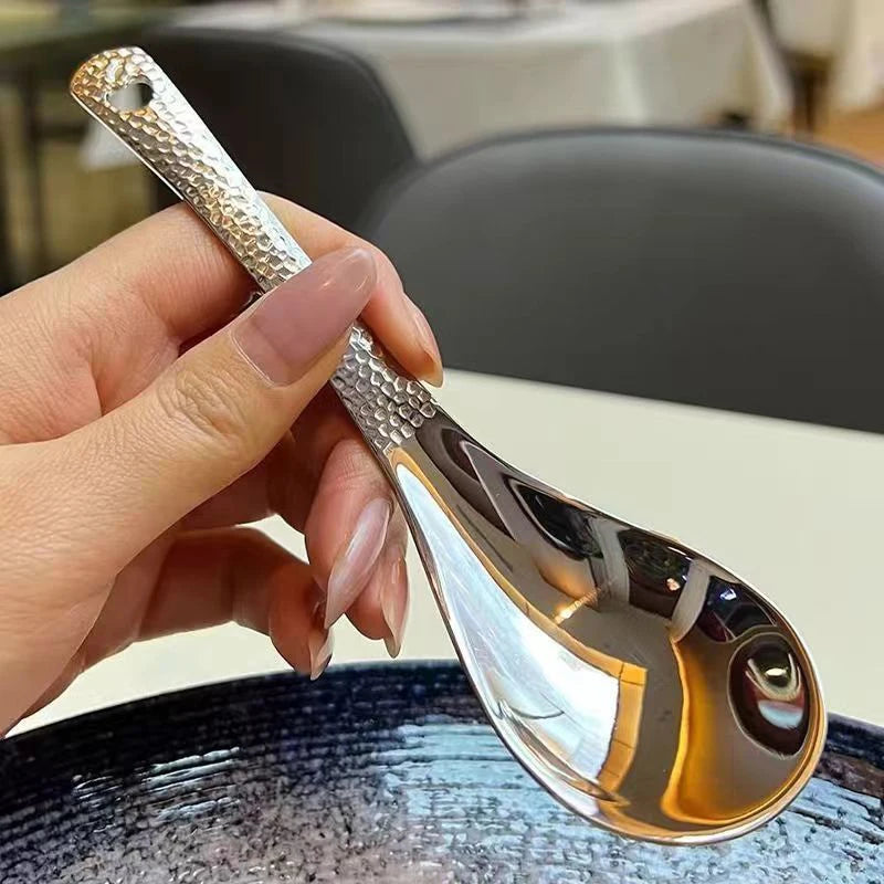 Stainless Steel Deep Soup Spoon | Mirror Polished Flatware Flatware Spoon Peaceful Pleasures Health and Wellness