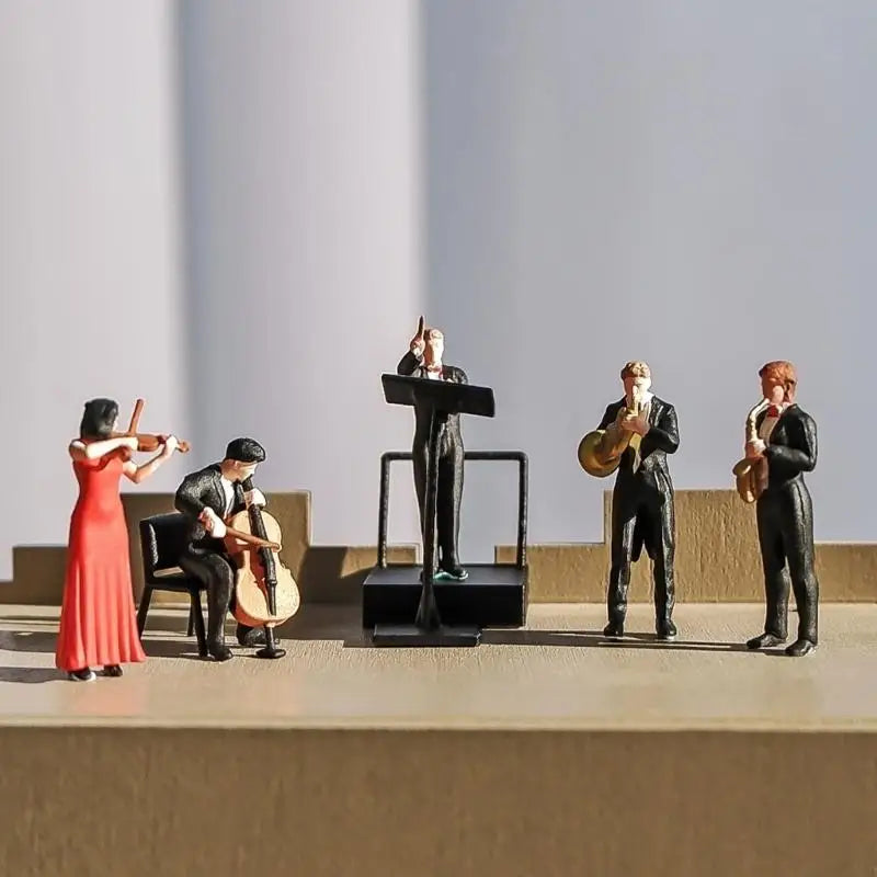 1/64 Scale Miniature Violinist Resin Figurines – Set of 6