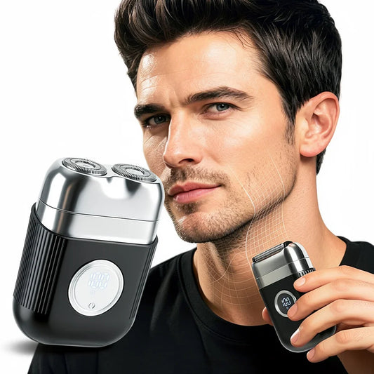 AFDEAL Men's Mini Foil Electric Shaver 9000RPM Wet & Dry Electric Foil Shaver Oasis Select