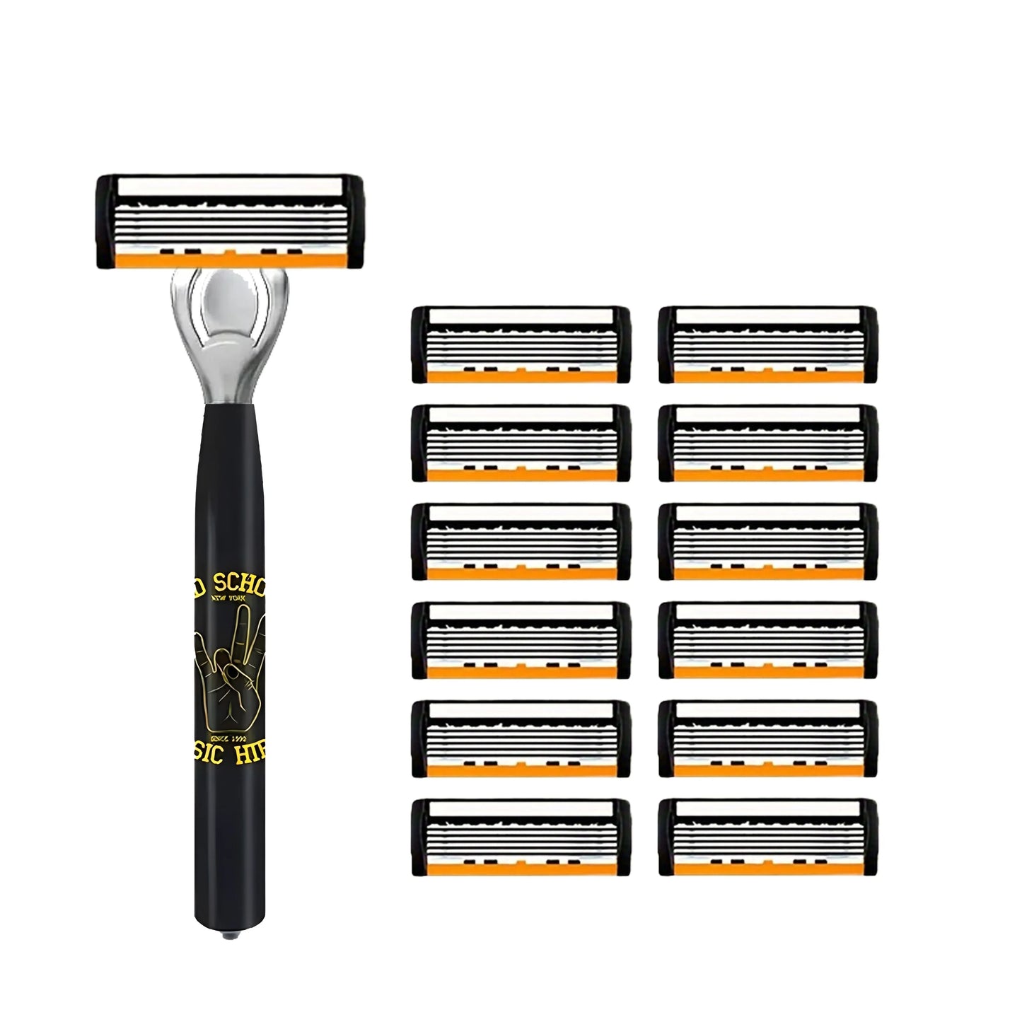 6-Layer Stainless Steel Manual Razor | Reusable Wet Shaver