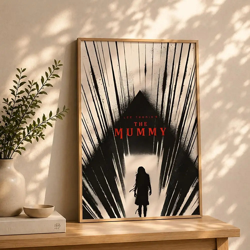 The Mummy Movie Poster HD Self-Adhesive Waterproof Wall Art Movie Poster Wall Art Peaceful Pleasures Health and Wellness White8 30X40cmNoframe