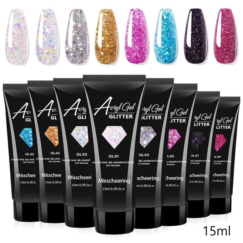 30ml Nail Extension Gel Nail Build Poly Nail Acrylic Gel UV LED Quick Extension of Crystal Model Painless Crystal Glue Peaceful Pleasures Health and Wellness