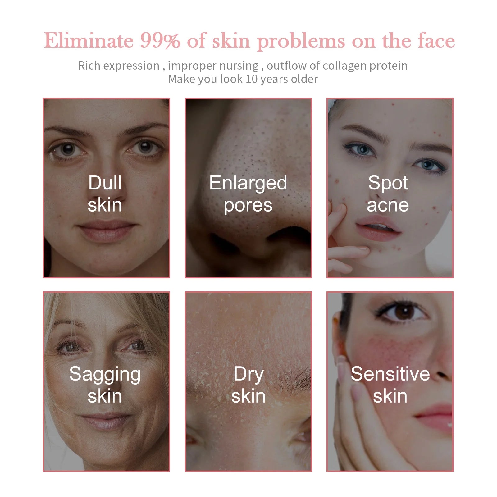 Facial Moisturizing Set Hydrate Brighten Firm Skin Exfoliating Acne Removal Shrink Pore Fix Sensitive Dullness Collagen Face Kit Peaceful Pleasures Health and Wellness